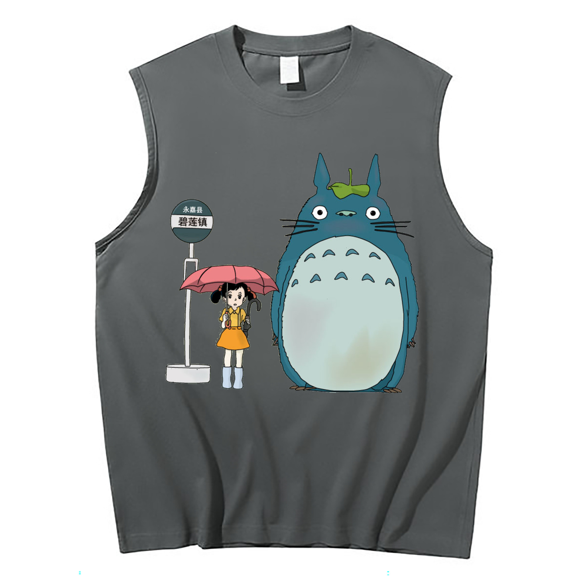 （画像用） となりのトトロ 草壁メイ 草壁サツキ My Neighbor Totoro Satsuki Kusakabe Mei Kusakabe コットン100％タンクトップ（フロントプリント）